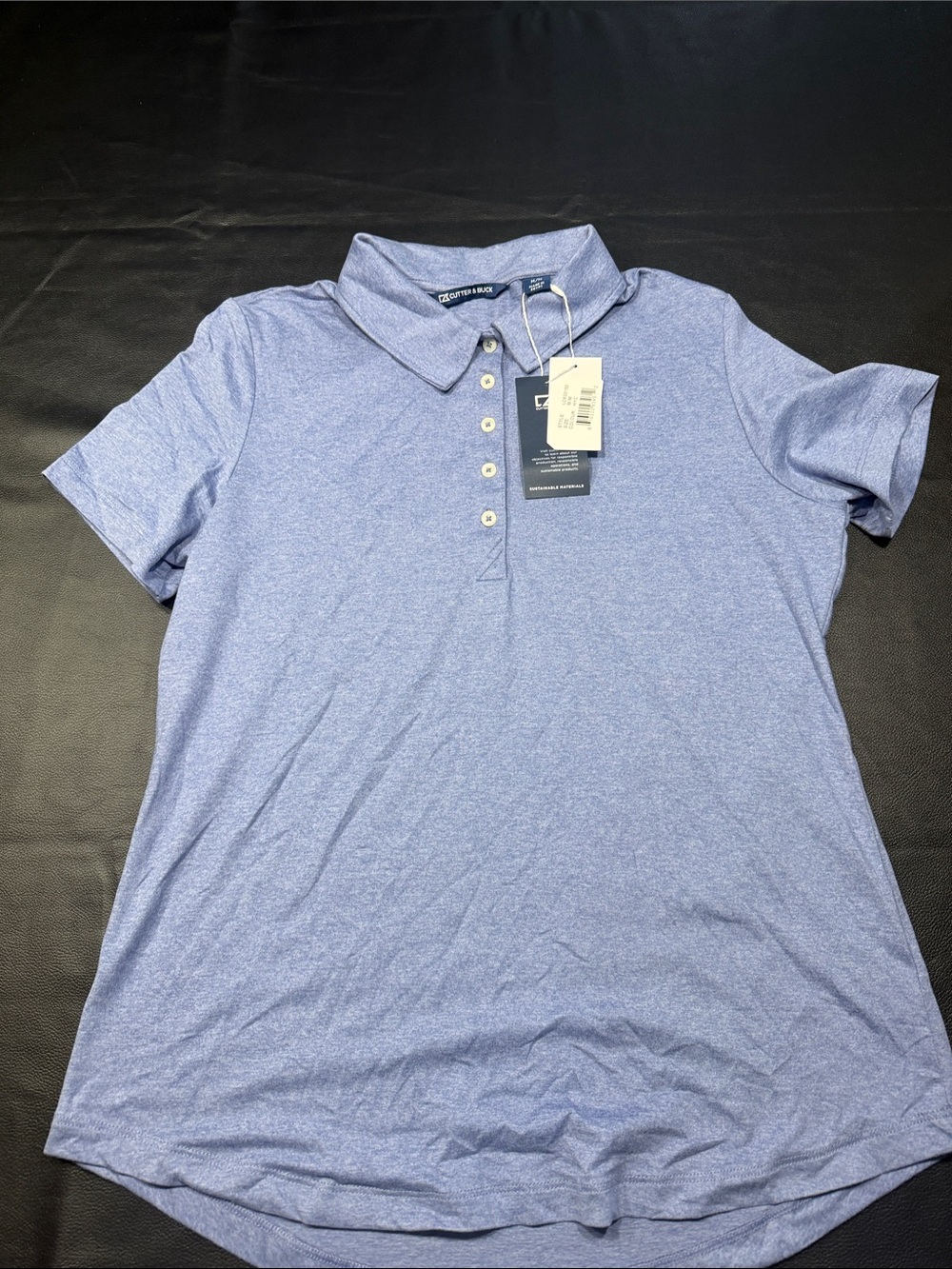 Cutter & Buck Women's Heathered Periwinkle Polo